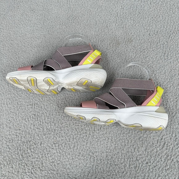 Sorel Kinetic Sandals‎ Pink Gray Yellow Elastic Straps Womens 7.5 Sport Shoes - Picture 9 of 12